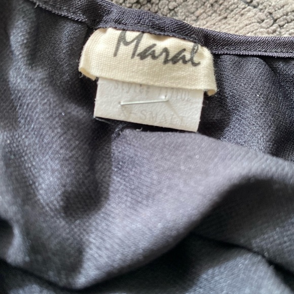 Vintage y2k Black and Dark Pink Mesh Asymmetrical Midi Skirt goth Fairycore - Picture 7 of 8